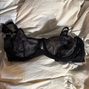 Victoria's Secret Black Sheer Lace Bra